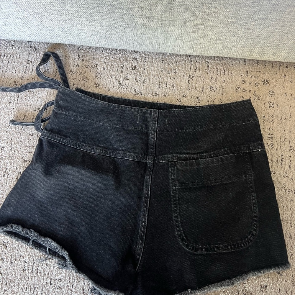 Fp Black Denim Wrap Mini Skort - image 2